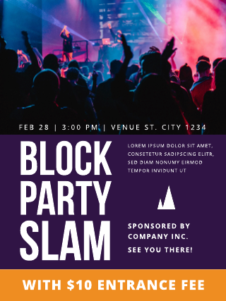 Block Party Concert Poster Template