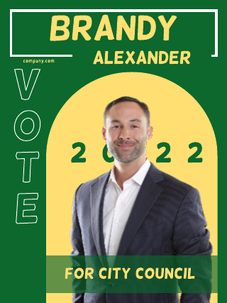 Green & Yellow Political Campaign Poster Template