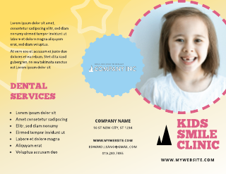 Dental Clinic Kids Brochure Template