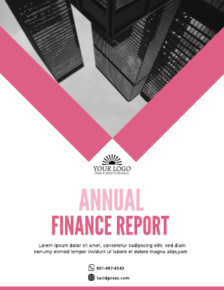 Pink & Black Finance Annual Report Template