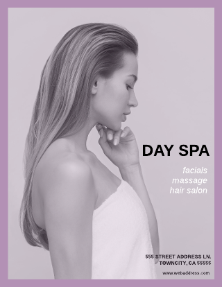 Spa & hair salon flyer template