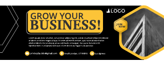 Yellow Grow Your Business! Banner Template