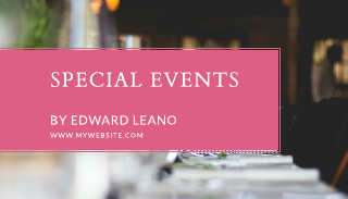 Event Planner Table Setting Business Card Template
