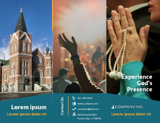Celebrate Church Tri-Fold Brochure Template