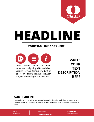 Simple Red Leaflet Template