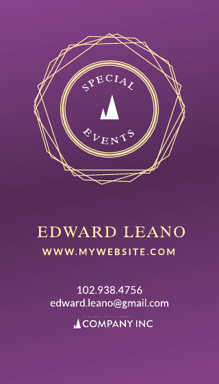 Event Planner Seal  Business Card Template