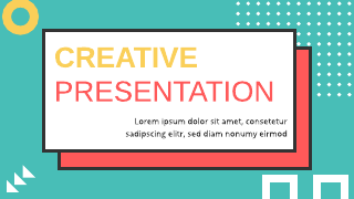 Outlined Geometric Colorful Creative Presentation Template