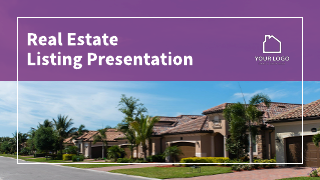 Voilet White Real Estate Listing Presentation Template