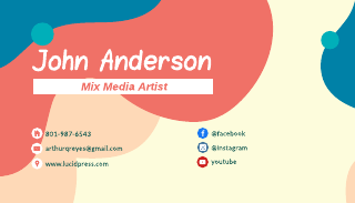Mix Media Artist Business Card