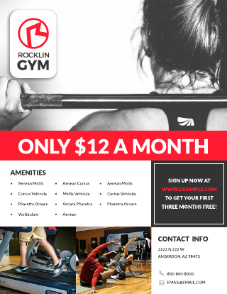 gym fitness business flyer template