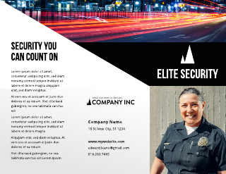 Security Guard Brochure Template