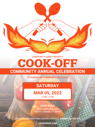 Community Cook Off Poster Template