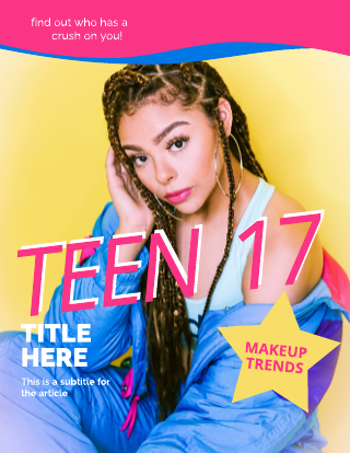 Bold Teen Magazine Cover Template 