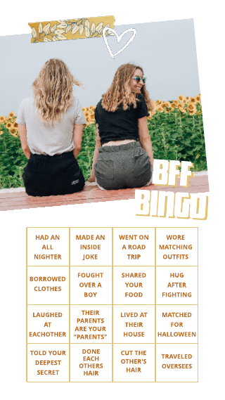 BFF Bingo Instagram Story Template
