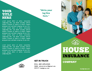 Green House Insurance Brochure Template