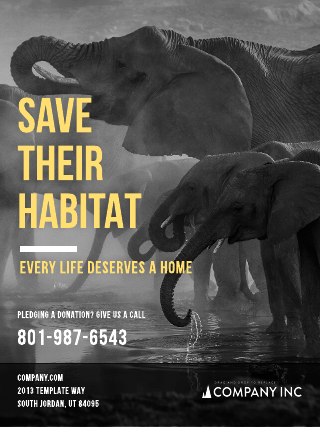 Animal Rights Habitat Poster Template