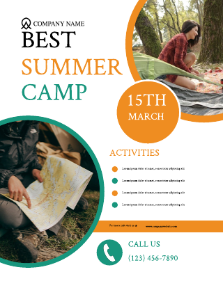Mountain Summer Camping Flyer Template Template