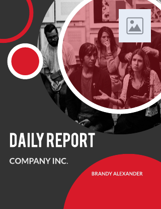Modern Circular Company Employee Daily Report Template