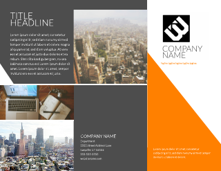 Contempo Modern Company Tri-Fold Brochure Template