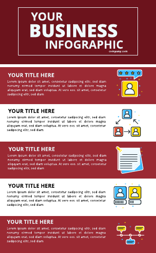 Red Theme Business Infographic Template