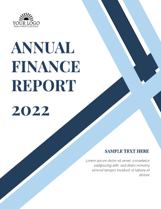 Dark Blue Finance Annual Report Template