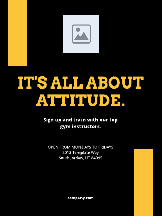 Attitude Fitness Poster Template