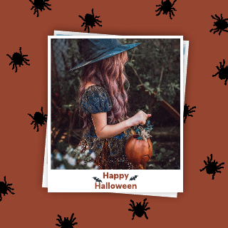 Halloween Polaroid Instagram Post Template