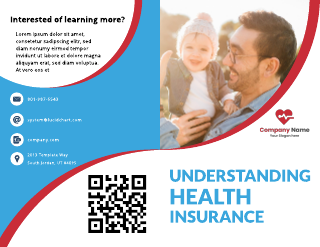 Health Insurance Benefits Overview Bi-Fold Brochure Template