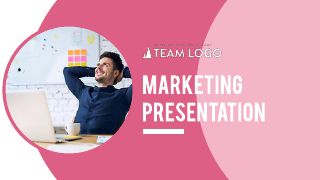 Pink Abstract Marketing Presentation Template