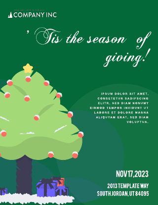 Tis the Season Christmas Retail Flyer Template