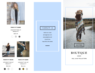 Boutique Product Business Tri-Fold Brochure Template