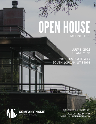 Simple Open House Flyer Template