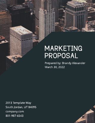 Dark Marketing Proposal Template