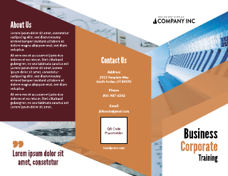 Business Corporate Training Tri-fold Brochure Template