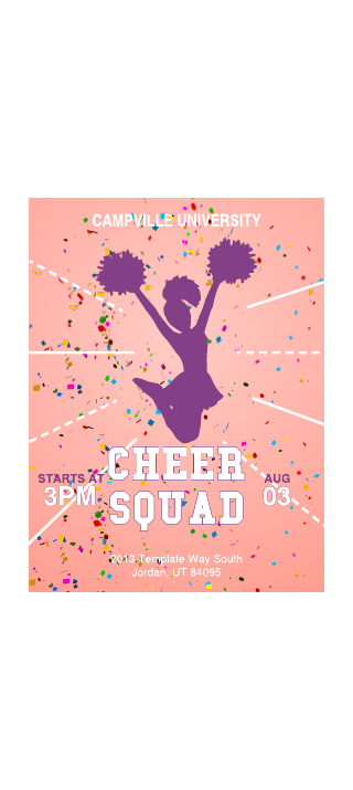 Cheering Silhouette Poster Template