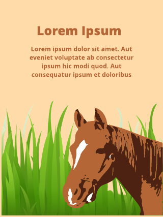 Horse Light Brown Poster Template