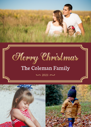 Collage Christmas Card Template (5x7)
