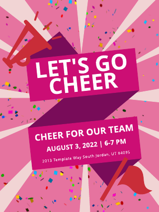 Let's Cheer Poster Template