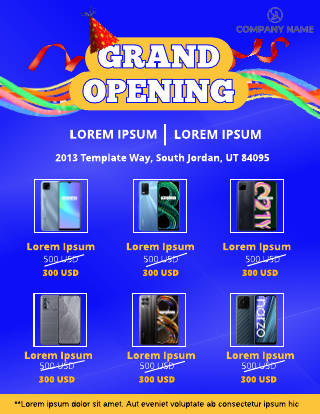 Grand Opening Mobile Flyer Template