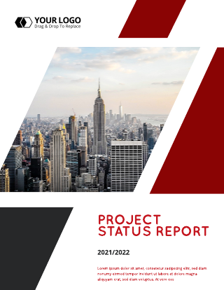 Grey Red Project Report Template
