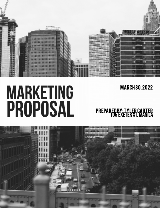 Black & White Marketing Proposal Template