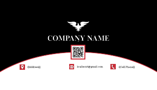 Black Red Mountain Business Card Template