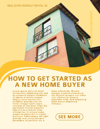 Yellow Real Estate Newsletter Template