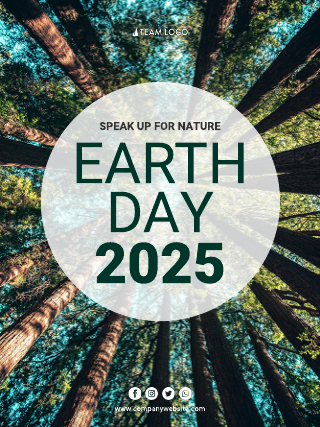 Trees Speak Up for Nature Earth Day Poster Template