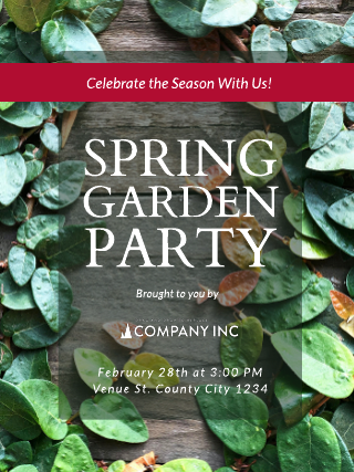 Block Party Spring Garden Poster Template