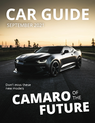 Double Title Car Magazine Cover Template 