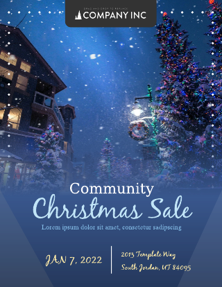Christmas Community Sale Retail Flyer Template