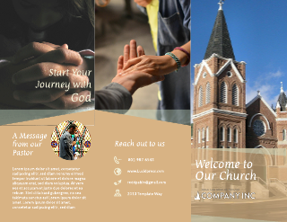 Welcome Church Tri-Fold Brochure Template