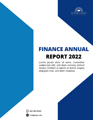 Hexagon Dark Blue Finance Annual Report Template