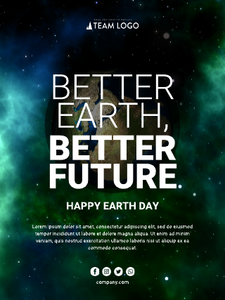 Better Earth Better Future Earth Day Poster Template